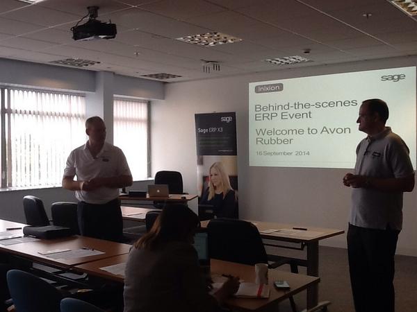 Inixion presenting Sage X3 to Avon Rubber