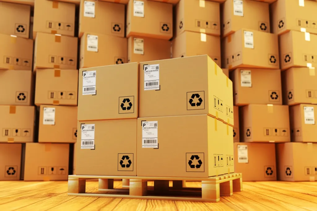 boxes on pallet