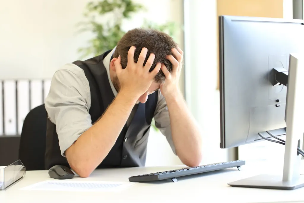 frustrated business man needing to move to sage erp x3 frustrated business man needing to move to sage erp x3