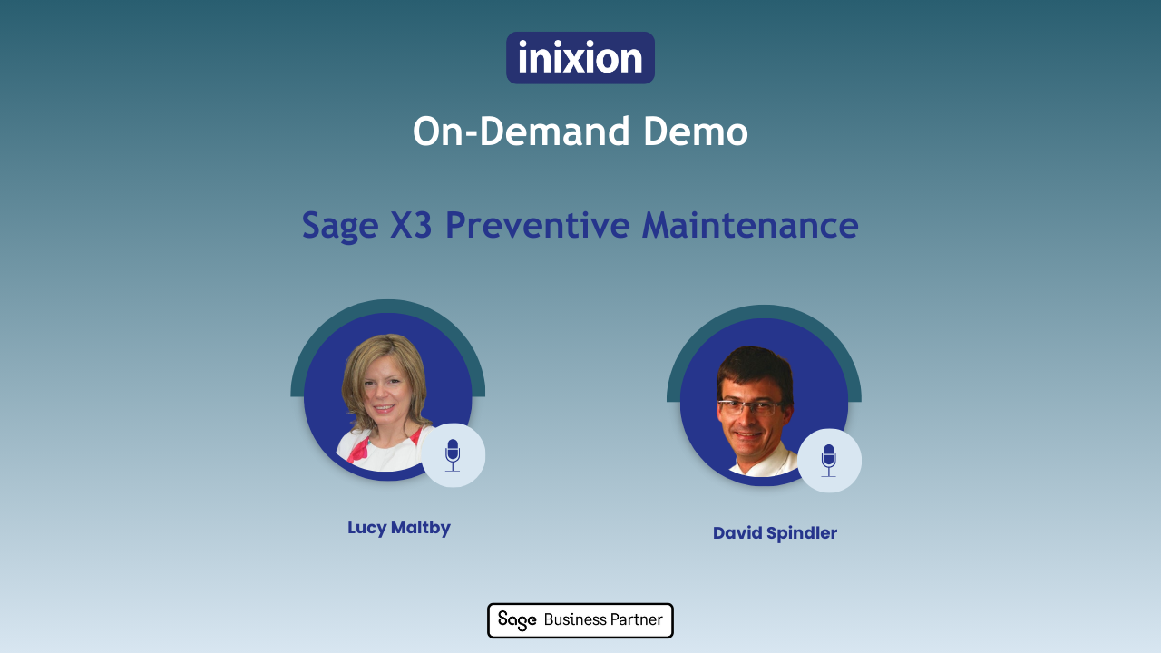 sage x3 preventive maintenance
