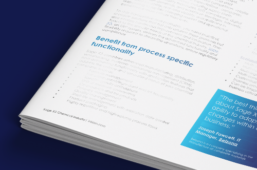 Sage X3 chemical datasheet - front cover