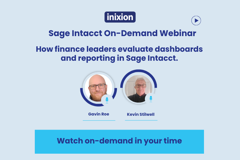 Intacct data to reports webinar - on-demand