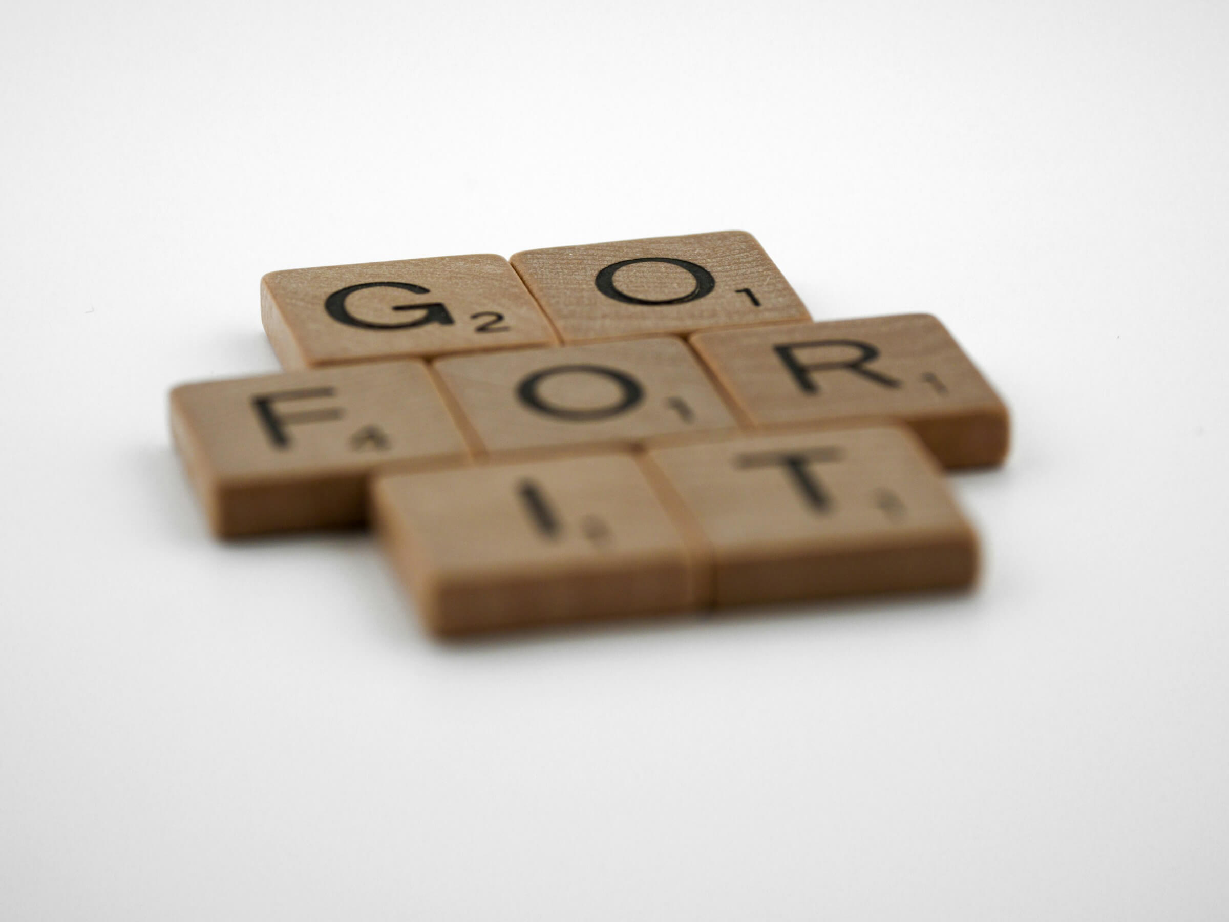 Scrabble tiles spelling out go for it - Sage Intacct implementation