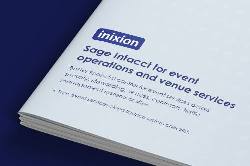Sage Intacct for event operations guide