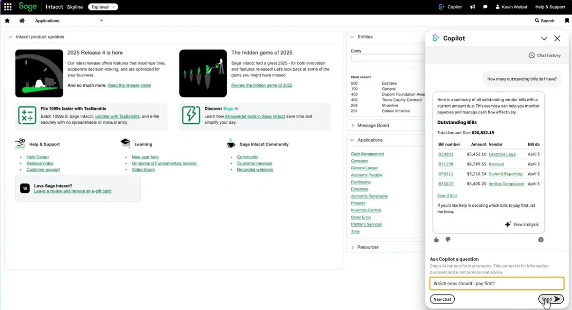 intacct AI 2 sage intacct AI capabilities