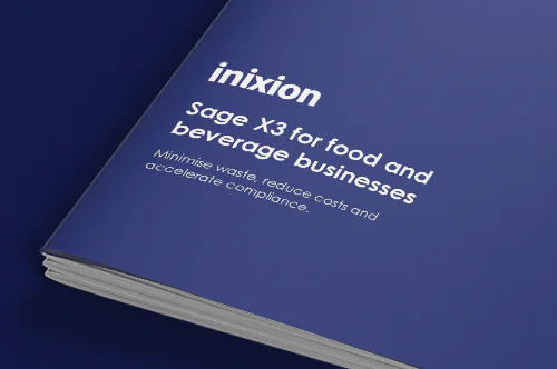 Sage X3 for food & beverage businesses guide front